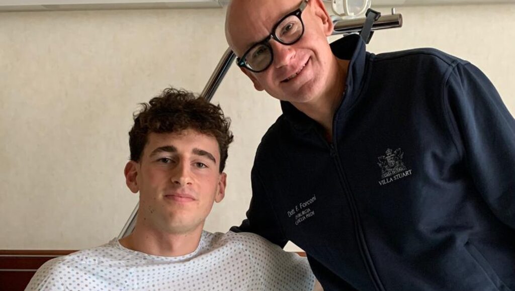 Alessandro Pavan con il Dott. Fabrizio Forconi a Villa Stuart